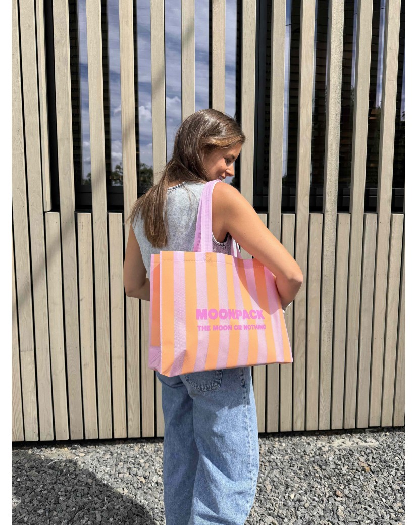SAC TISSU NON TISSÉ "LINEA LILAS" - 40x10x30cm