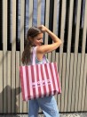 SAC TISSU NON TISSÉ "LINEA BORDEAUX" - 45x14x40cm