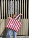SAC TISSU NON TISSÉ "LINEA BORDEAUX" - 45x14x40cm