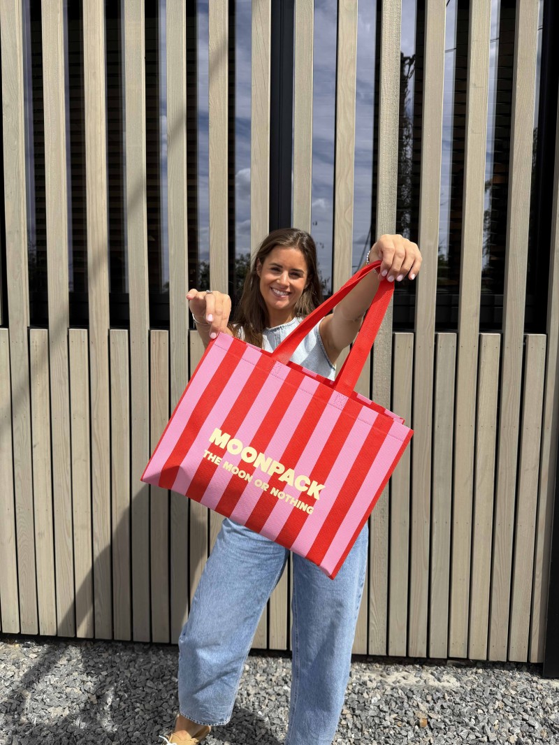 SAC TISSU NON TISSÉ "LINEA BORDEAUX" - 40x10x30cm