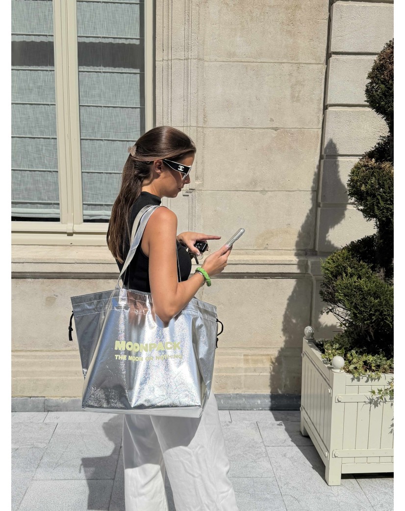 BOLSA NICE PLATEADO – L (58x24x35 cm)