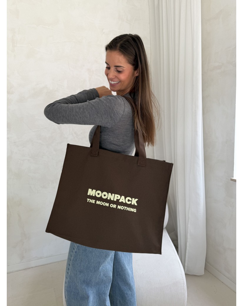 COTTON BAG ANTWERP - CHOCOLATE (47x17x38cm)