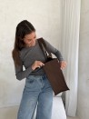 COTTON BAG ANTWERP - CHOCOLATE (47x17x38cm)