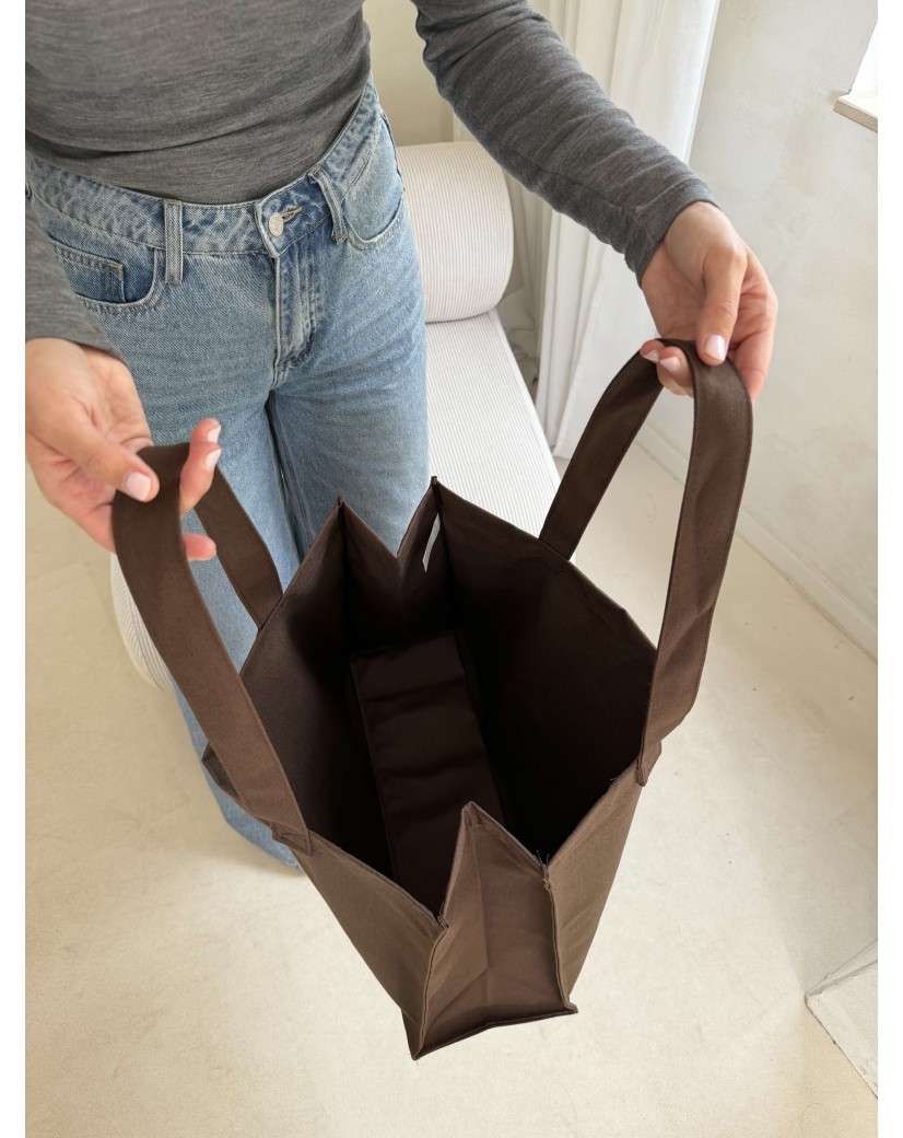 COTTON BAG ANTWERP - CHOCOLATE (47x17x38cm)