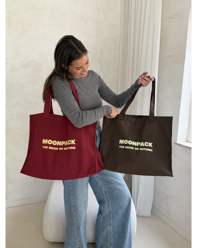 COTTON BAG ANTWERP - CHOCOLATE (47x17x38cm)