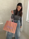 BAG LILLE "LINEA LILA" L - 45x14x40cm