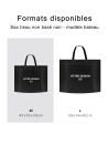 TASCHE AUS SCHWARZEM, NICHT GEWEBTEM STOFF - MODELL BOOT M