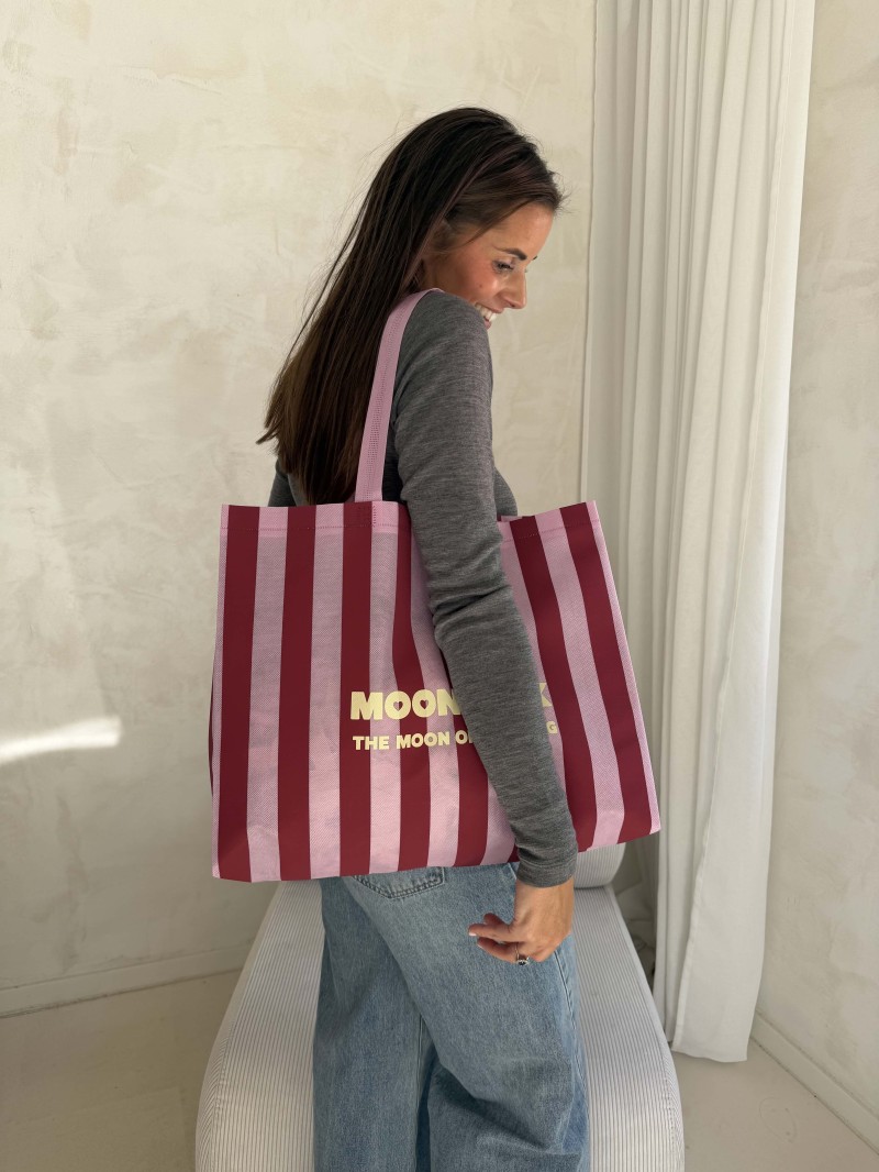 Sac Non Tissé Personnalisé – modèle Lille Linéa Bordeaux L (45x14x35cm)