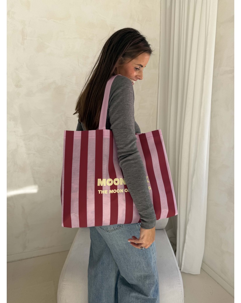 Sac Non Tissé Personnalisé – modèle Lille Linéa Bordeaux L (45x14x35cm)