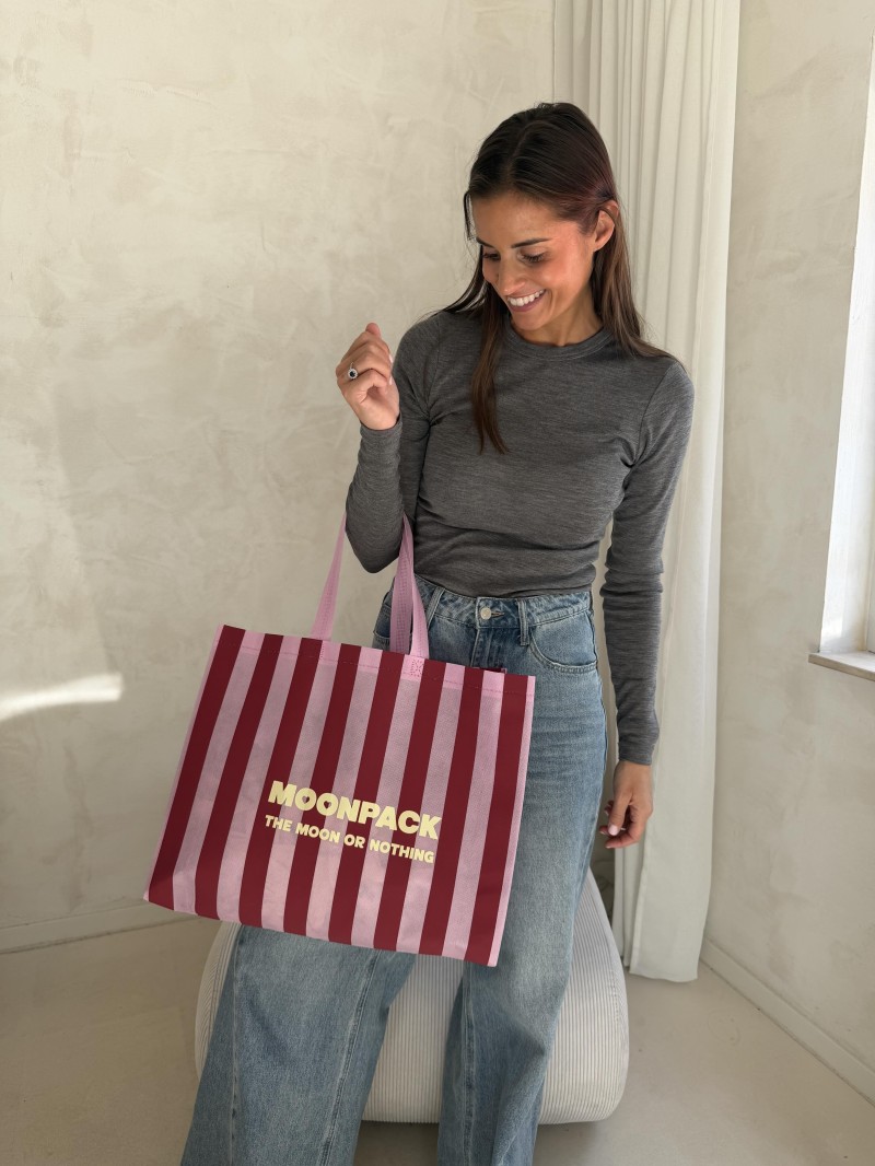 Sac Non Tissé Personnalisé – modèle Lille Linéa Bordeaux L (45x14x35cm)