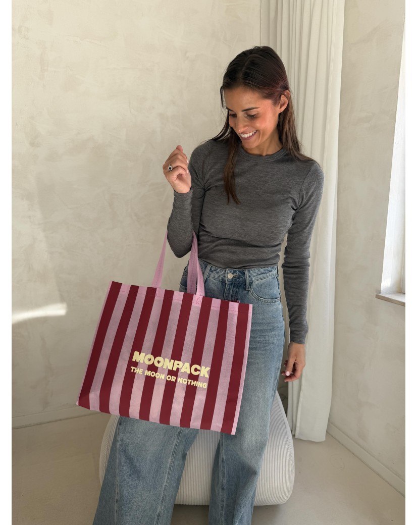 Sac Non Tissé Personnalisé – modèle Lille Linéa Bordeaux L (45x14x35cm)