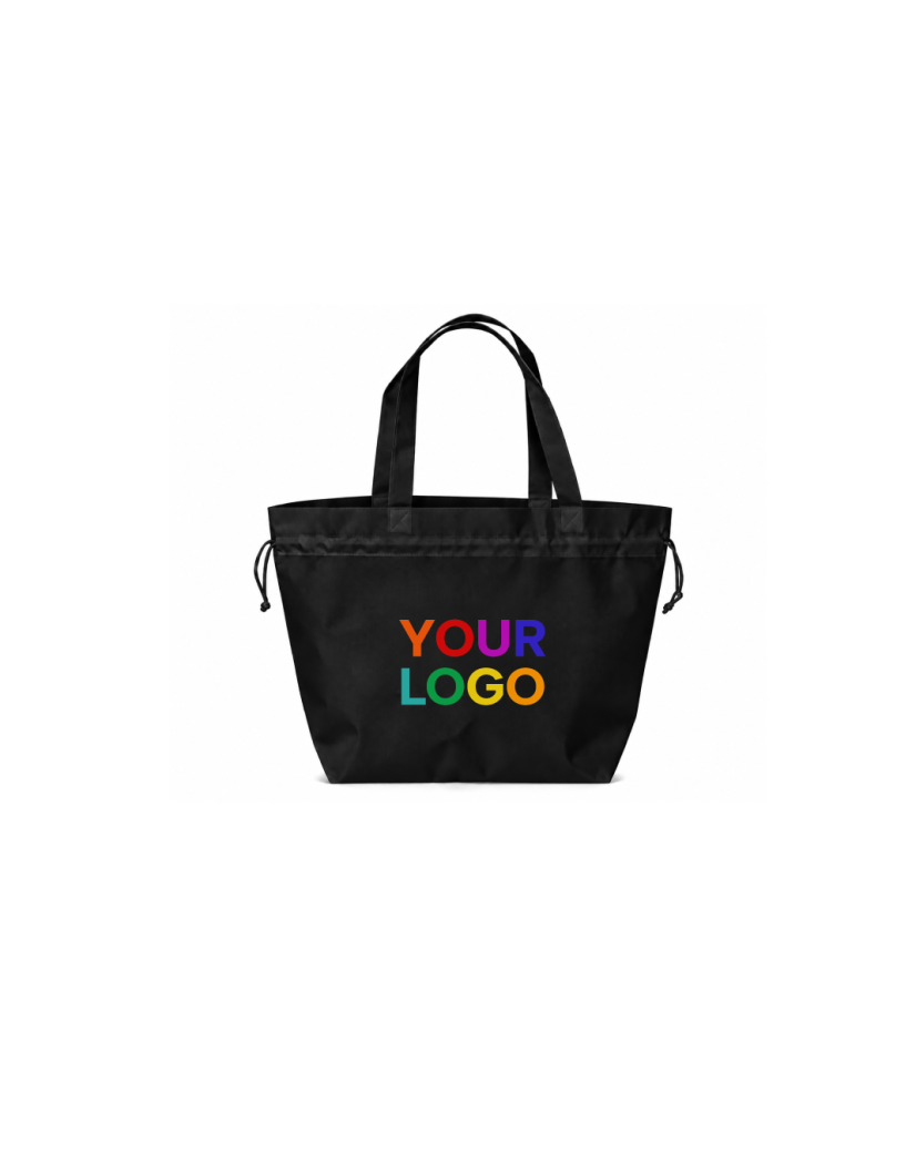 Sac Non Tissé Personnalisé Noir – Cabas Publicitaire modèle Nice M | Moonpack