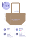 NONWOVEN DRAAGTAS "NICE" BEIGE - L (58x24x35cm)
