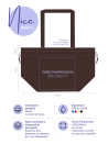 Sac Non Tissé Personnalisé Brun – Cabas Publicitaire modèle Nice L | Moonpack