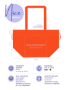 NICE BAG - ORANGE - L  (58x24x35cm)