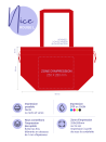 Nice Reusable Bag Red L (58x24x35cm)