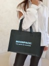 Sac non tissé personnalisé avec fermeture éclair – modèle Amsterdam Vert Sapin M (35x12x25cm)