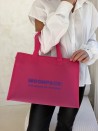 Sac non tissé personnalisé avec fermeture éclair – modèle Amsterdam Fuchsia M (35x12x25cm)