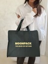 Sac non tissé personnalisé avec fermeture éclair – modèle Amsterdam Vert sapin L (42x14x35cm)