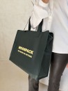 Sac non tissé personnalisé avec fermeture éclair – modèle Amsterdam Vert sapin L (42x14x35cm)