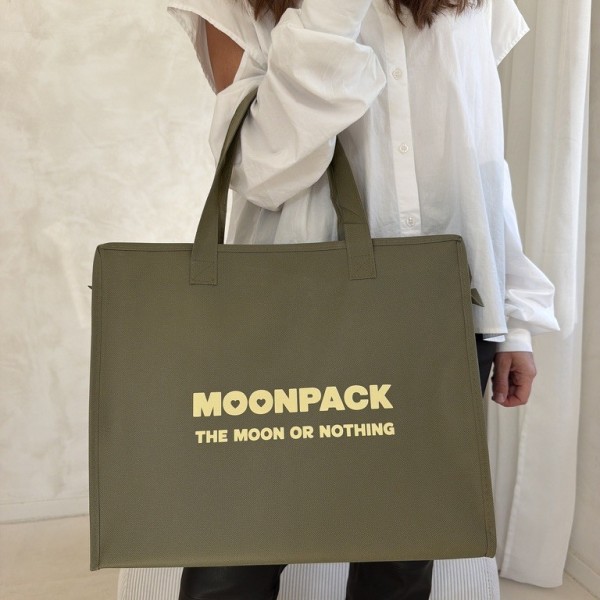 Sac non tissé personnalisé avec fermeture éclair – modèle Amsterdam Army L (42x14x35cm)