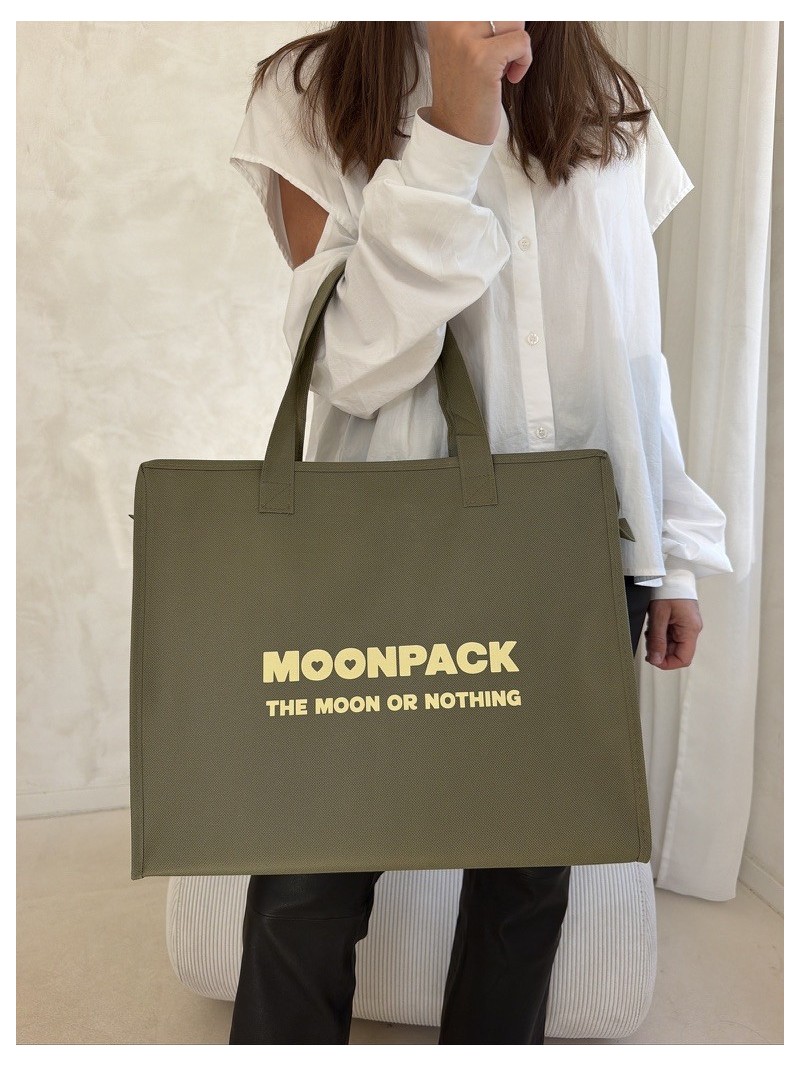 Sac non tissé personnalisé avec fermeture éclair – modèle Amsterdam Army L (42x14x35cm)