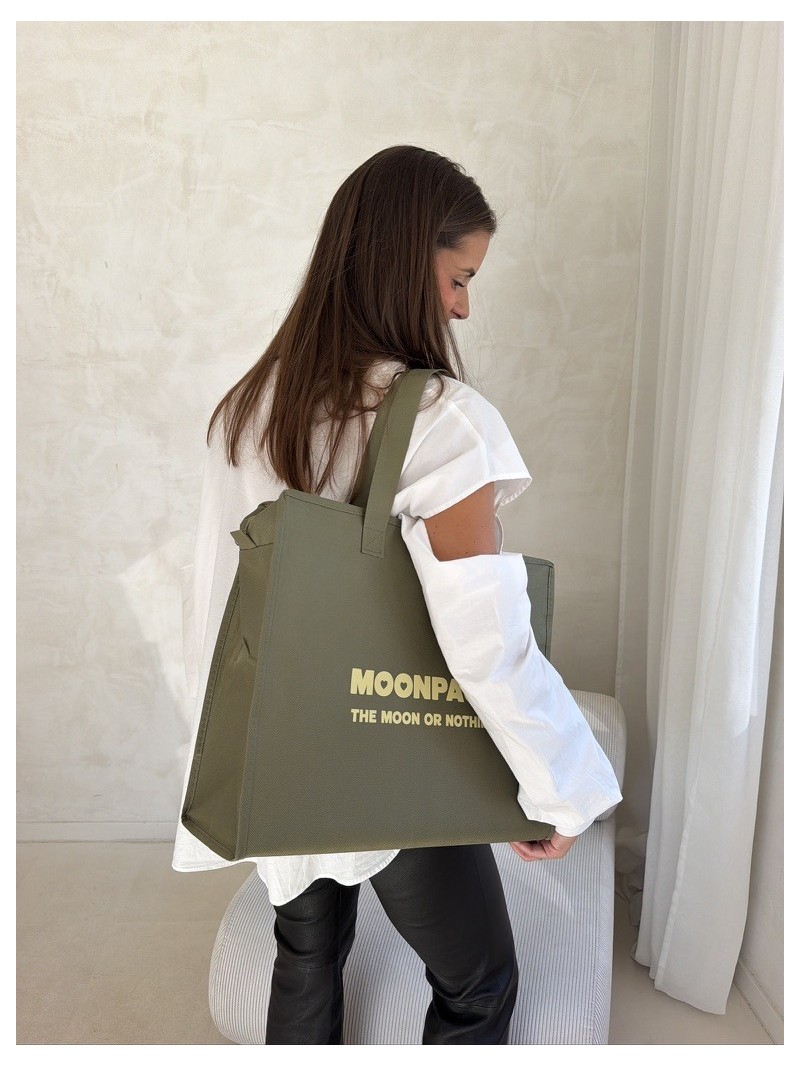 Sac non tissé personnalisé avec fermeture éclair – modèle Amsterdam Army L (42x14x35cm)