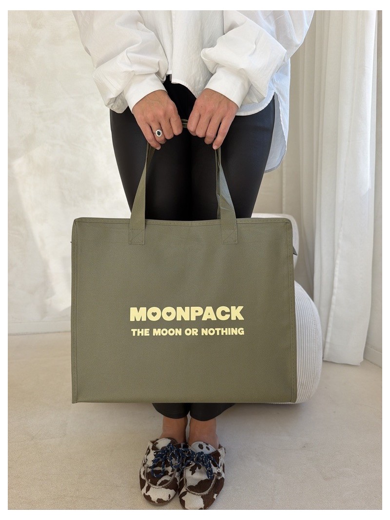 Sac non tissé personnalisé avec fermeture éclair – modèle Amsterdam Army L (42x14x35cm)
