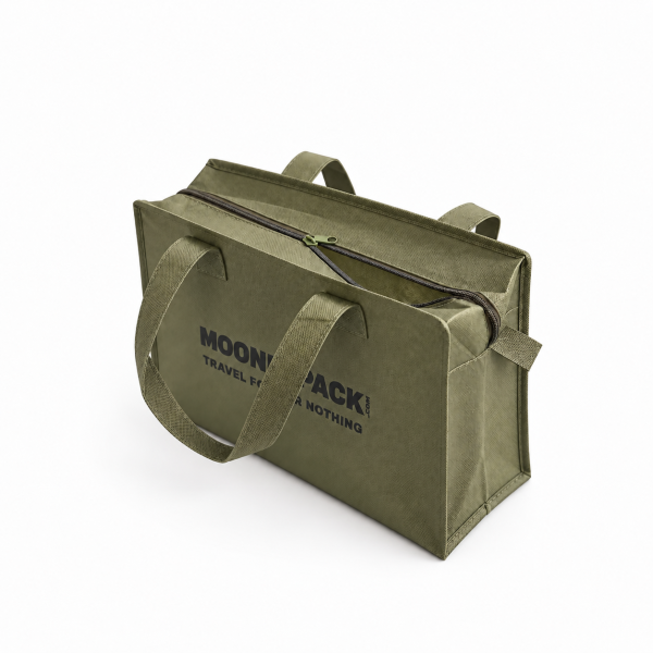 Sac non tissé personnalisé avec fermeture éclair – modèle Amsterdam Army M (35x12x25cm)