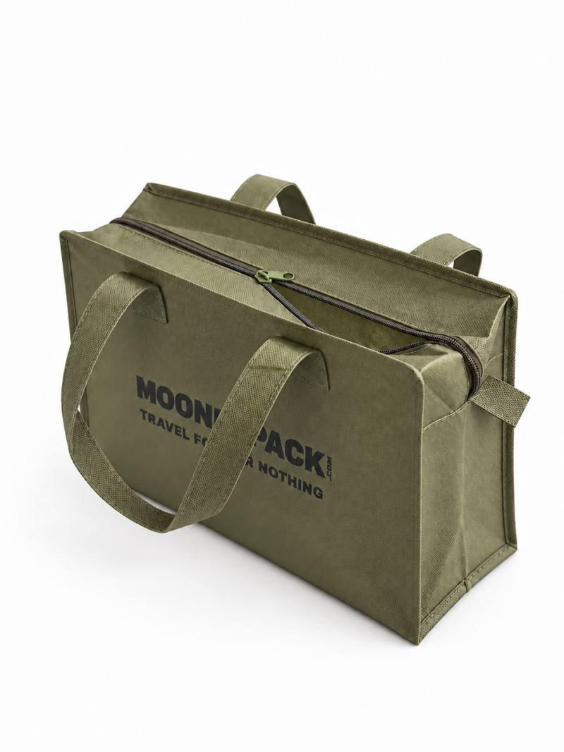 Sac non tissé personnalisé avec fermeture éclair – modèle Amsterdam Army M (35x12x25cm)