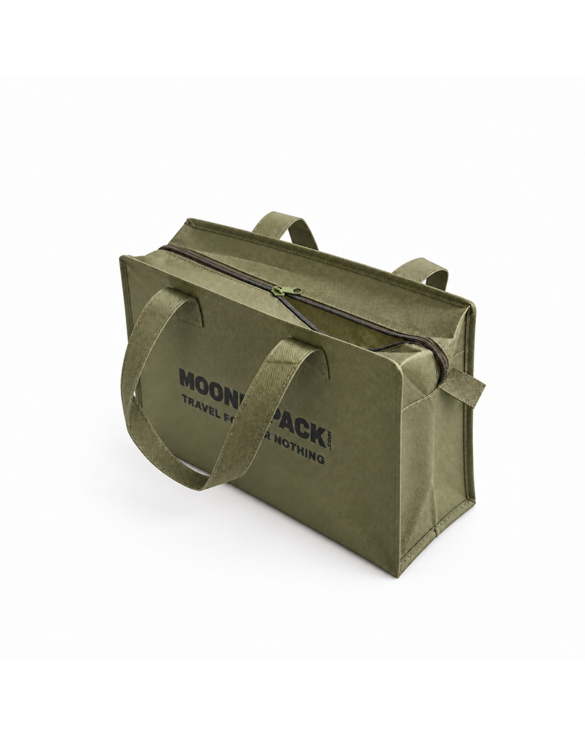 Sac non tissé personnalisé avec fermeture éclair – modèle Amsterdam Army M (35x12x25cm)