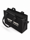 Sac non tissé personnalisé avec fermeture éclair – modèle Amsterdam Noir M (35x12x25cm)