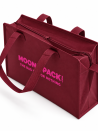 Sac non tissé personnalisé avec fermeture éclair – modèle Amsterdam Bordeaux L (42x14x35cm)