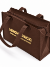 Sac non tissé personnalisé avec fermeture éclair – modèle Amsterdam Brun L (42x14x35cm)