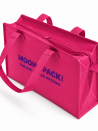 Sac non tissé personnalisé avec fermeture éclair – modèle Amsterdam Fuchsia L (42x14x35cm)