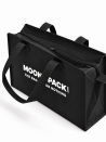 Sac non tissé personnalisé avec fermeture éclair – modèle Amsterdam Noir L (42x14x35cm)