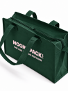 Sac non tissé personnalisé avec fermeture éclair – modèle Amsterdam Vert sapin L (42x14x35cm)