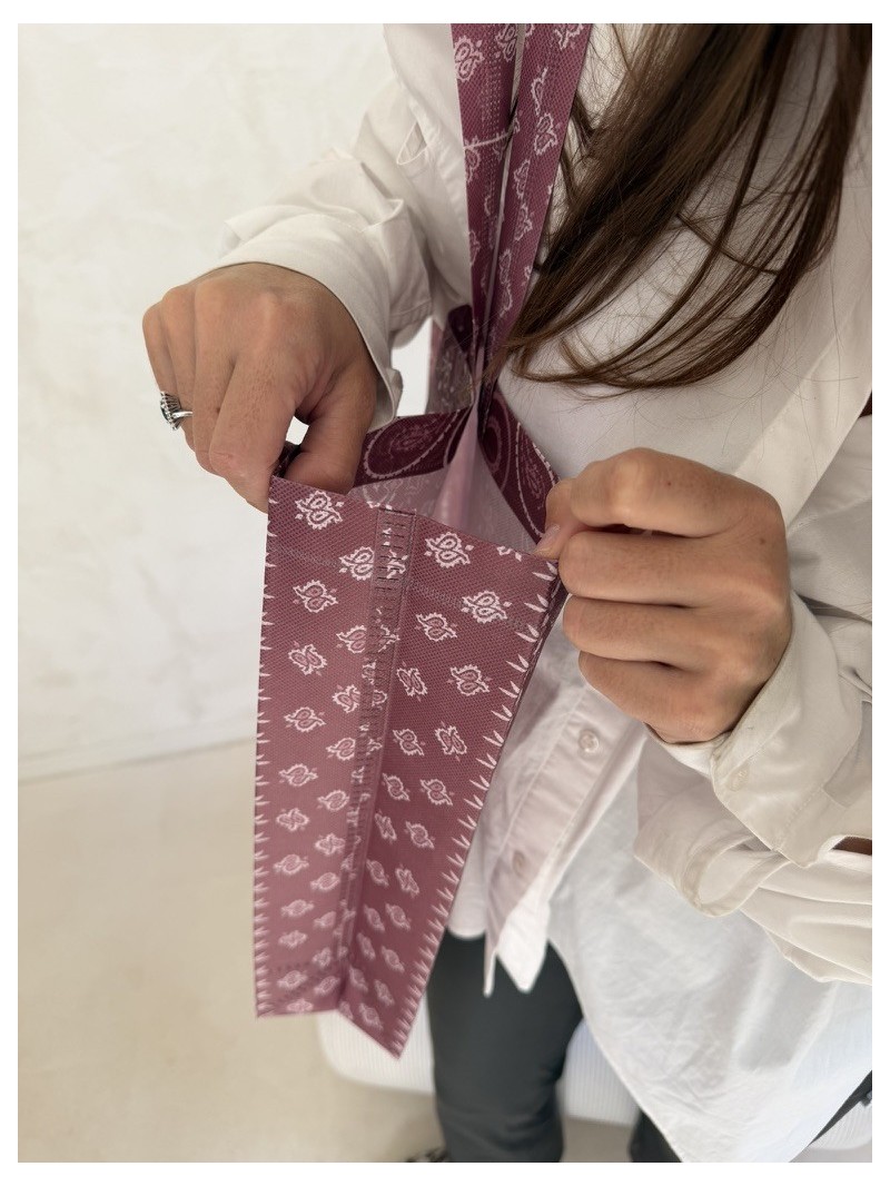 Sac non tissé personnalisé – modèle Lille Bandana - L (45×14×40 cm)