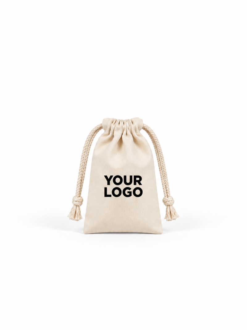 Pochon en coton personnalisé naturel S 10 × 14 cm | Prix réduit