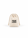 Pochon en coton personnalisé naturel S 10 × 14 cm | Prix réduit