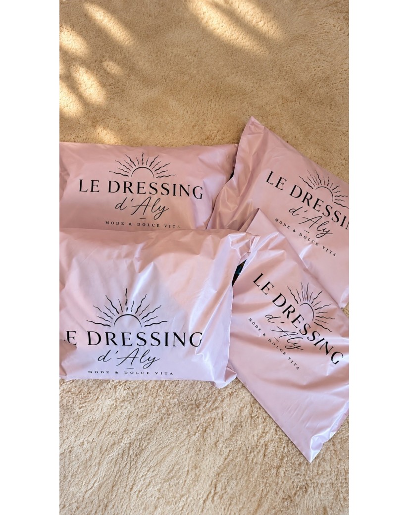 Sobre grande de plástico rosa personalizado - Diseño París