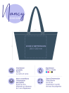 COTTON BAG “NANCY” – DARK JEANS 💙 (43x15x36 cm)