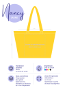 Sac cabas réutilisable – Nancy Jaune (43×15×36 cm)
