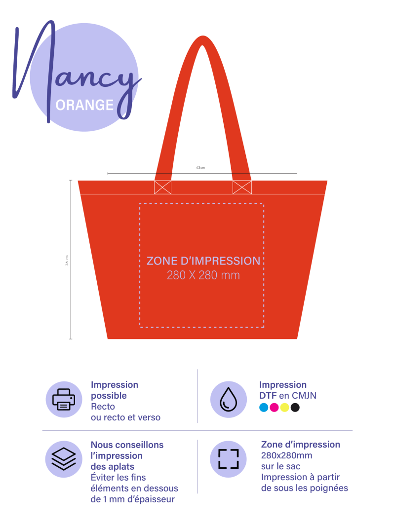 BAUMWOLLTASCHE NANCY – TERRACOTTA (43x15x36cm)