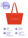 Sac cabas réutilisable – Nancy Orange (43×15×36 cm)