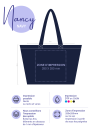 Sac cabas réutilisable – Nancy Navy (43×15×36 cm)