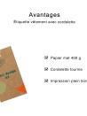 CLOTHING LABEL & CORD - KRAFT 5,5X8,5CM