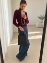 Luxury paper bags - Black S - Drawstring handles