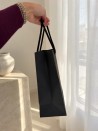 Moonpack Sac papier luxe poignées cordelettes noir S