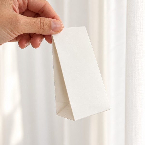 Pochette cadeau - Blanche (6x4x10cm)